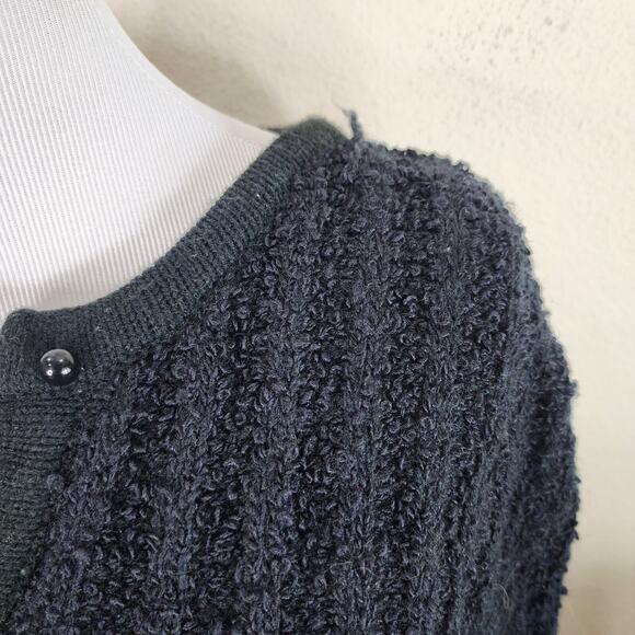 Vintage FE Design Women's Black Button Down Sweater Cardigan Size Large - Picture 5 of 6
